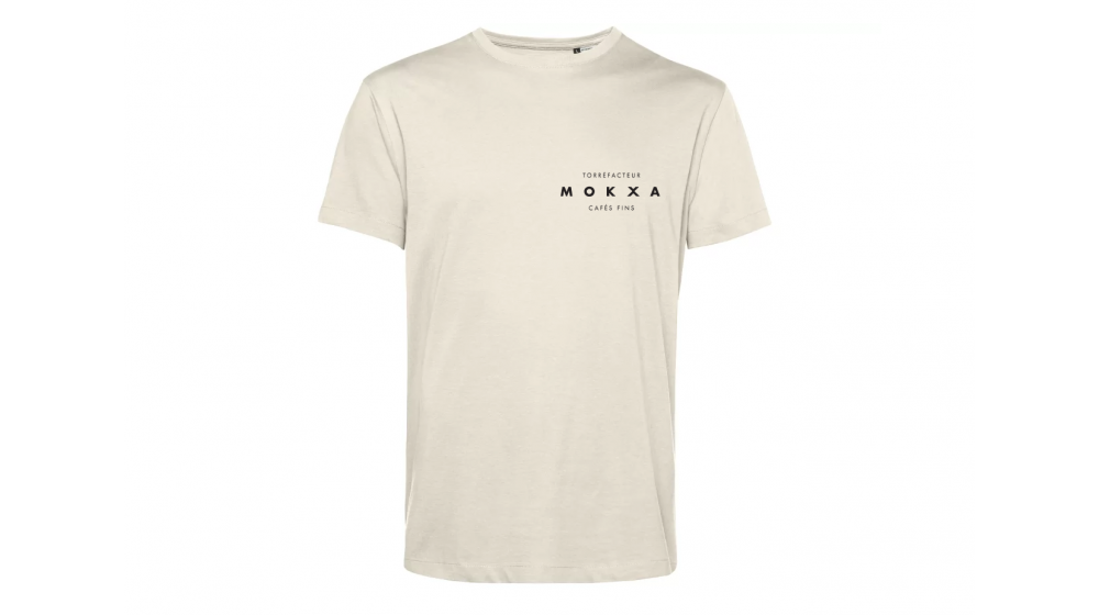 T-shirt Mokxa face blanc cassé