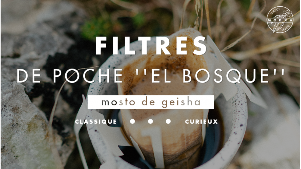 Filtre de poche pour un café nomade. Origine Colombie, mosto de geisha.